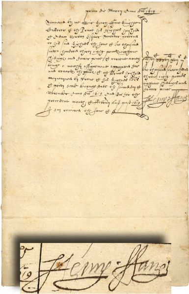 Document Signed by Henry Vane