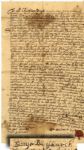 Document Signed by 17th Century Indian Fighter Benjamin Church