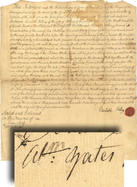 Revolutionary Patriot Abraham Yates Signed Document