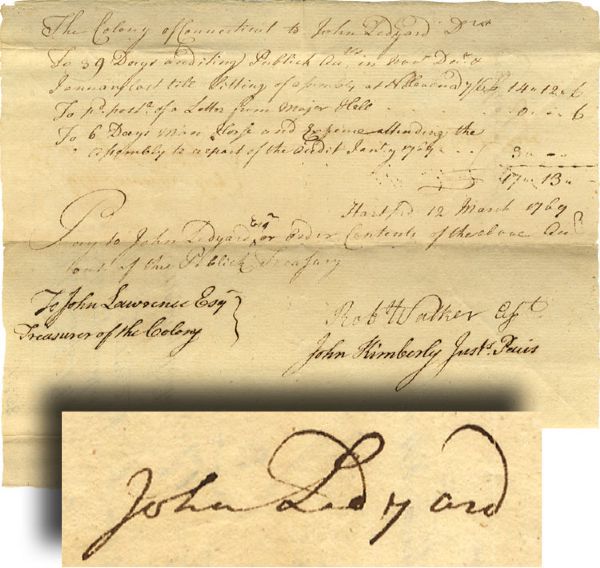 THE AUTOGRAPH OF CAPTAIN COOK'S AMERICAN TRAVELER 