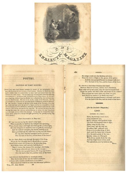 Early Printing of the Star Spangled Banner