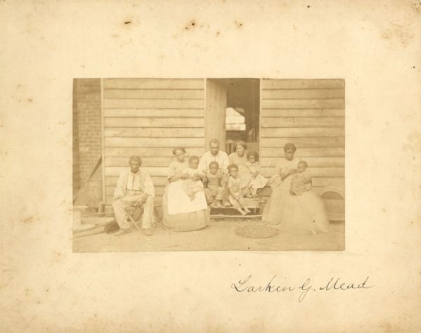Albumen of Slave Family Owned by Gaines Family 1862