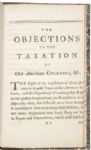 Important 1765 Stamp Act Pamphlet: "The Objections to the Taxation of Our American Colonies"