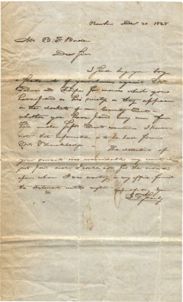 North Carolina Slave Carried Letter