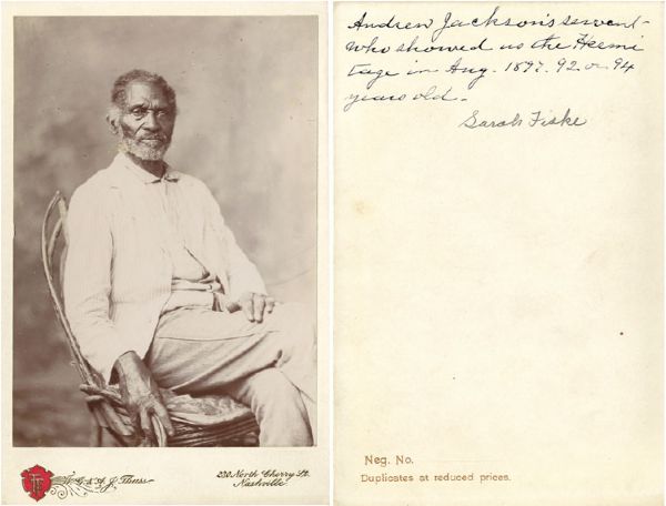 Cabinet Card of Andrew Jackson’s Slave