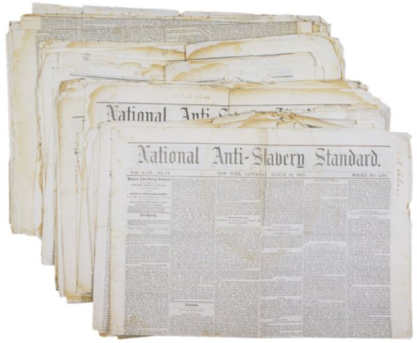 Collection of Forty National Anti-Slavery Standard: Without Concealment - Without Compromise Newspapers