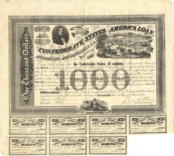 1863 $1000 Bond