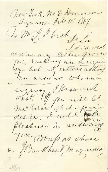 General John Magruder Autograph Letter Signed