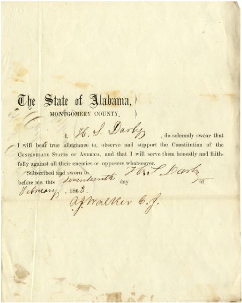 Oath of Allegiance to the Confederacy