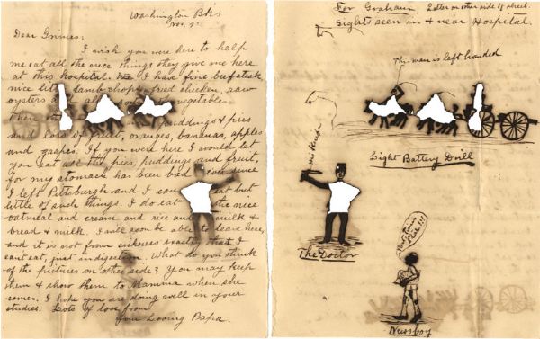Soldier Letter with Negro Drawing