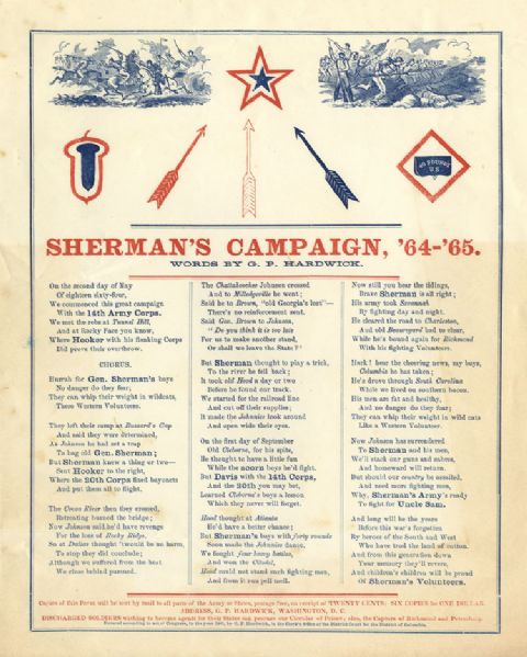 Sherman’s Campaign Broadside