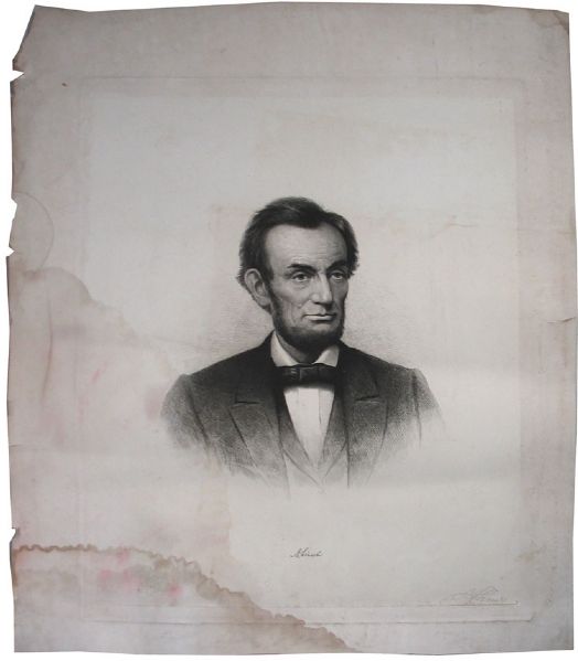 Lincoln Engraving Signed by Artist