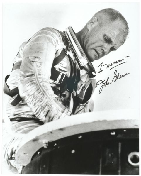 JOHN GLENN, First American to Orbit the Earth.