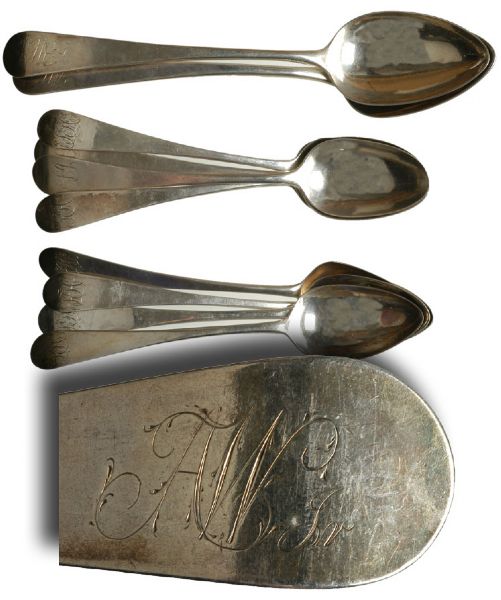 Set of Ten Stunning Silver Spoons by American Silversmith Joseph Richardson Jr.