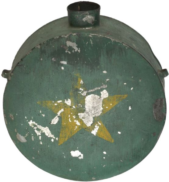 Historic Metal Military Canteen with Original Painted Designs