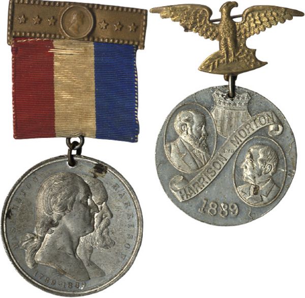 Benjamin Harrison Political Medals