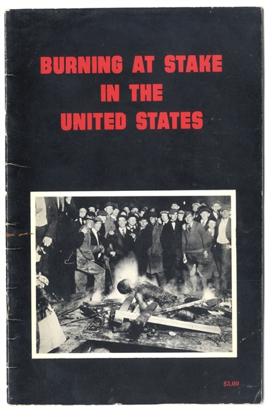 Striking Front Cover Shows A Mob Burning A Black Man