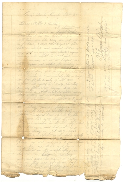 Rare Battle of West Liberty, Kentucky Letter-October 23, 1861