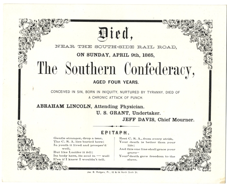 Celebrating Lee’s Surrender - The Death of the Confederacy