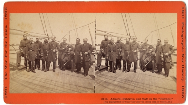 Admiral Dahlgren and Staff  On Board the Ship