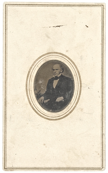 Treasury Secretary “Salmon P. Chase” Tintype In Original Carte de Visite Photograph Mount