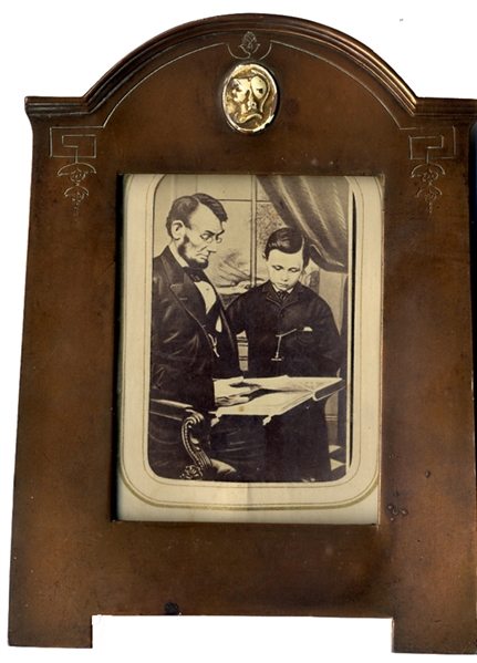 Lincoln & Tad in Unique Period Frame
