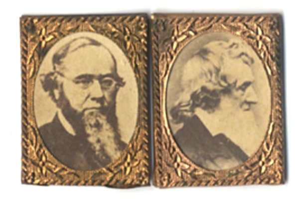 Two Gem Size Albumen Images Of Lincoln Cabinet Members