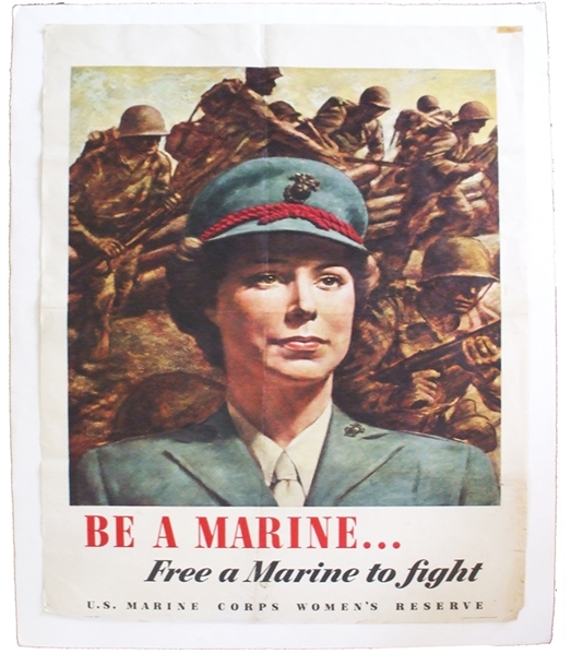 Woman World War Two Marine Poster