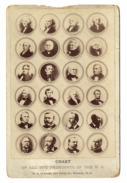 1900 United States Presidents Cabinet Card Photograph