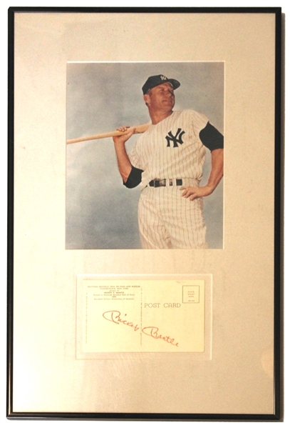 Mickey Mantle Signed Post Card