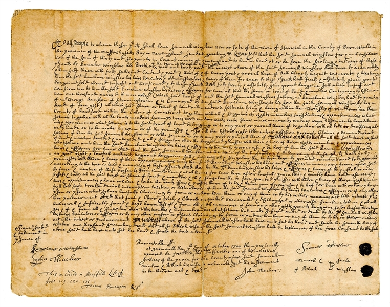 An Early Massachusetts Document Involving a Cape Cod Resident