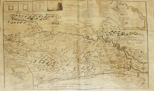 1745 Map The Battle of Bannockburn