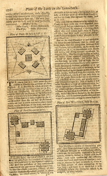 North American Fort Diagrams in 1755