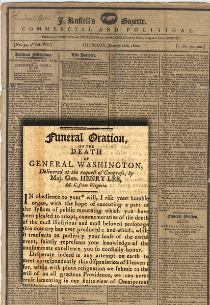 Mourning The Death of George Washingon