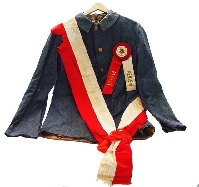 Circa 1870s Ku Klux Klan Hood and Its Owners U.C.V. Parade Coat