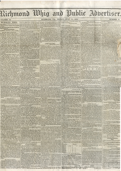 War News From This Confederate Richmond Paper