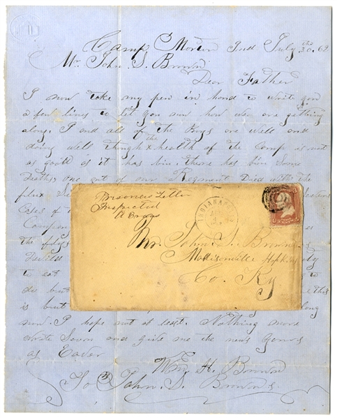 Confederate Kentucky POW Letter