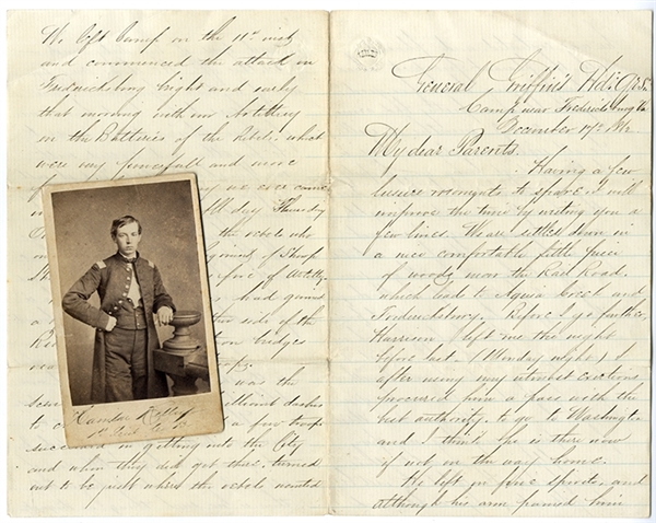 Signed CDV & Graphic Fredericksburg Battle Letter