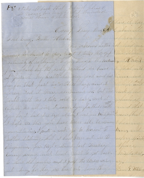 Eight Page Letter Wriiten By Whitworth