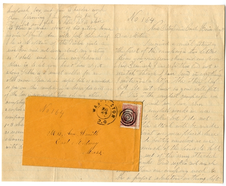 Spotsylvania Battle Letter - May 19th, 1864