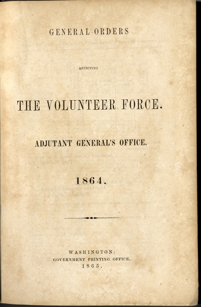 Bound Volume of 1864 General Orders