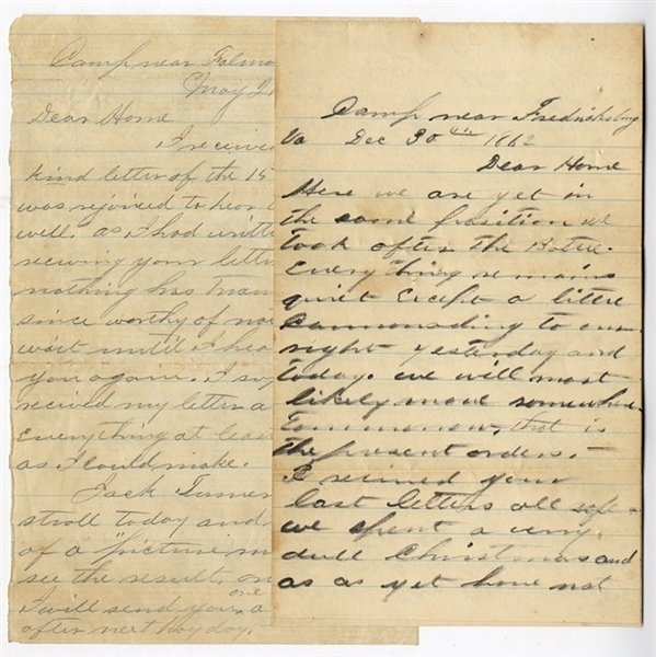 49th New York Infantry - Two Letters from Medal of Honor Recipient John P. McVean