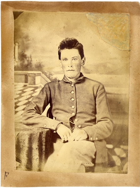 Confederate NCO Mounted Albumen