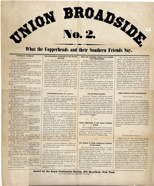 Large Format Broadside Supporting Lincoln’s Second Election