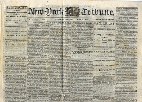Lincoln Assassination Newspaper