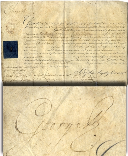 King George III Signed Document