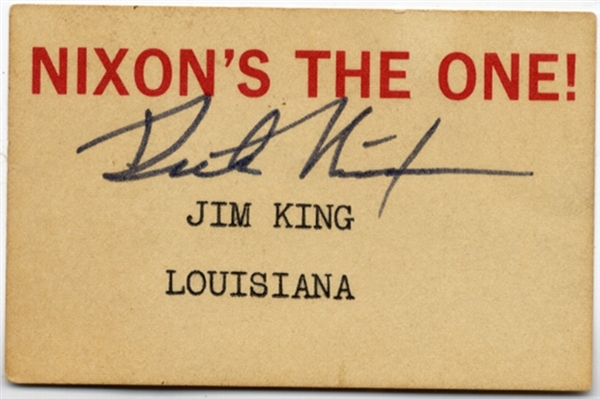 Richard Nixon Signed 1968 Event Card in Atlanta, Georgia