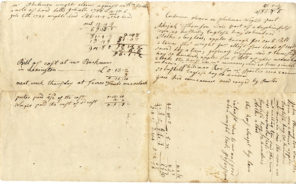 Revolutionary War Documents For Lodging At Lexington Green's Iconic Buckman's Tavern. 