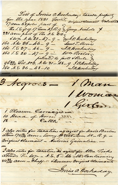 1841 Missouri Slave Tax List