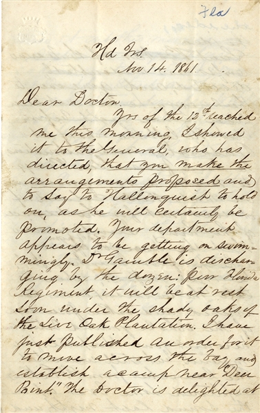The following six (6) lots were found among the military letters of Major Samuel Hollingsworth Stout (1822-1903) Confederate Medical Inspector for the Army of Tennessee whose military papers were...